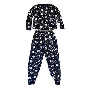 Vintage Lufty Apparel Toronto Maple Leafs NHL Navy Logo Pajama Set Kids Sz L 16
